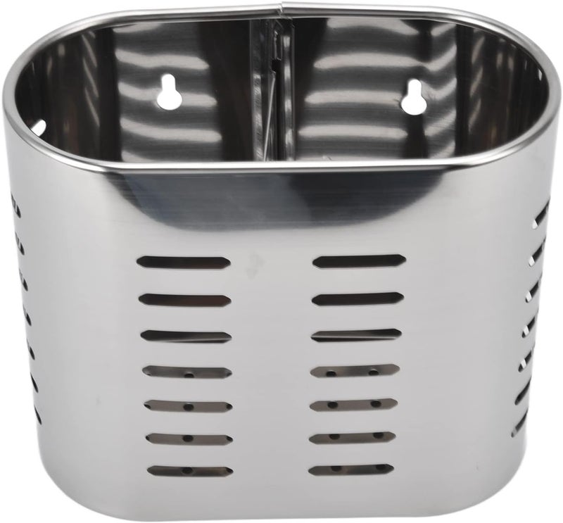Fdit Household Wall Mount Utensil Drying Racks,Cooking Utensil Holder Flatware Hanging Organizer Drying Racks with Hollow Design for Spoons Knives Forks Chopsticks - Image 1